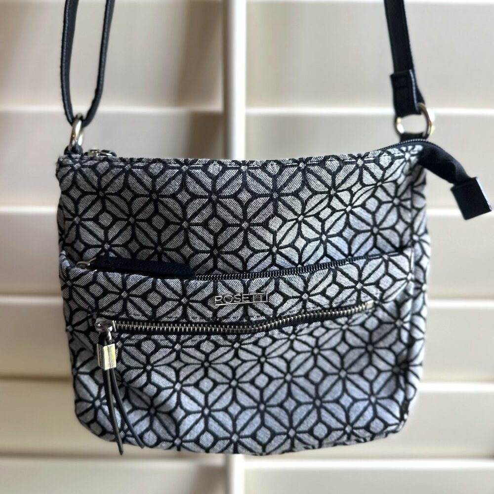 Rosetti Gray & Black Adjustable Crossbody Bag - Like New!
